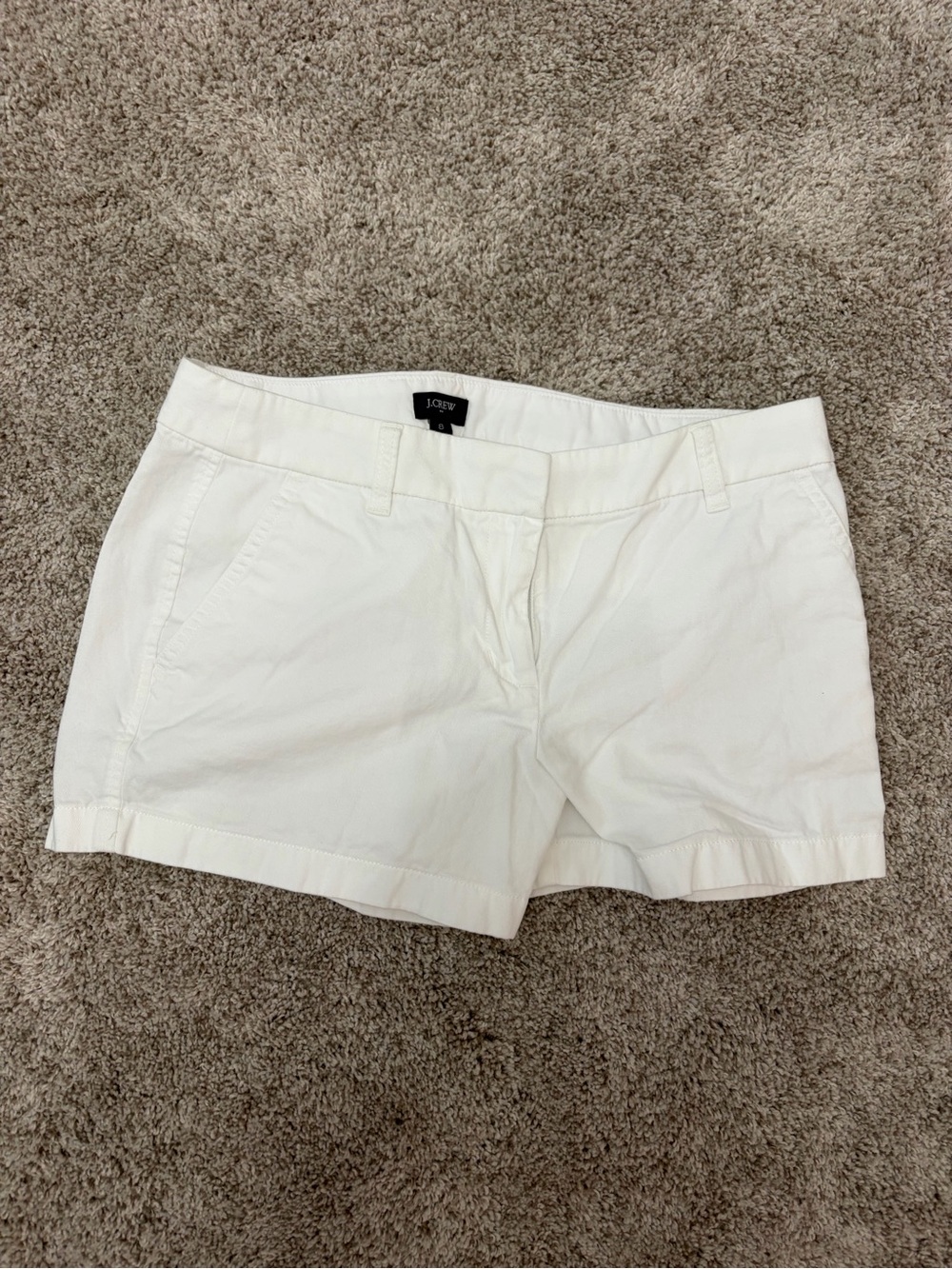 J. Crew White Cotton Chino Bermuda Shorts